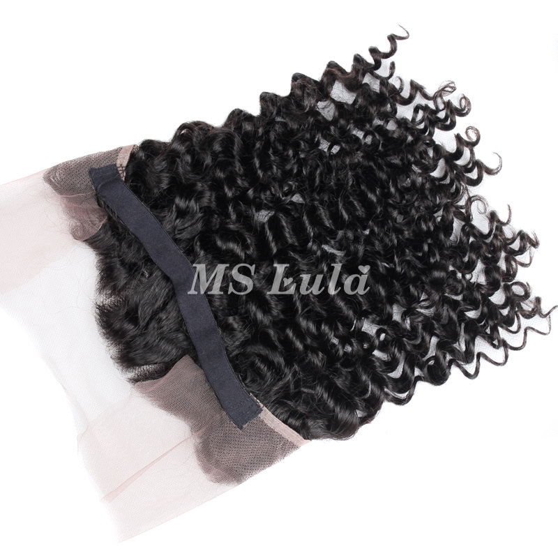 Virgin Hair Deep Wave 360 Lace Frontal Closure 13.5x4x2 With Elastic Band - 图片 8